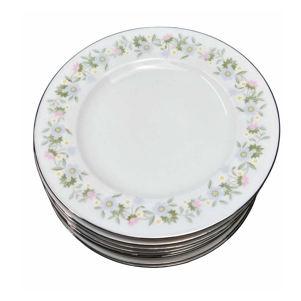 Johann Haviland Bavaria Germany 4" Butter Pat Plates Floral Set of 8